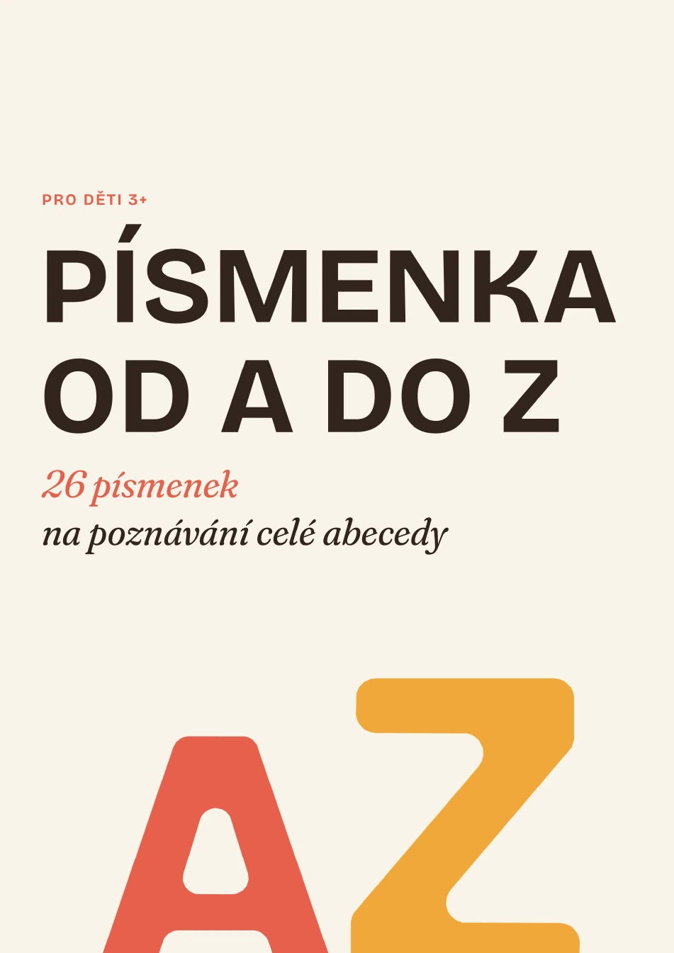 Písmenka od A do Z — obálka